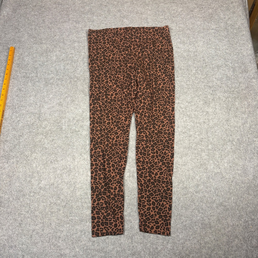 Old Navy Womens Brown Leopard Animal Print High Waisted Leggings Size Large